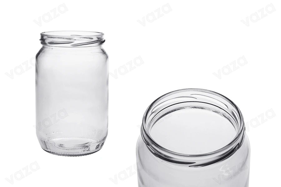 Kavanoz qelqi cilindrik 720 ml transparent - për 1 kg mjaltë  - 12 copë  -imazh_produkt