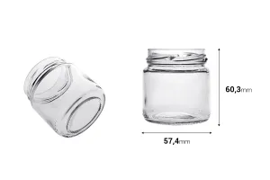 Βαζάκι γυάλινο 106 ml κυλινδρικό - 39 τμχ-3