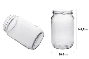 Glass round jar 720ml (for 1 kg honey) - 50 pcs-2