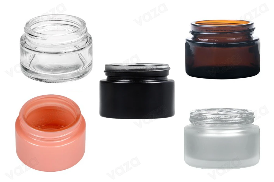 30ml glass cream jar in different colours - without a cap 30ml glass cream jar in different colours - without a cap-image_product