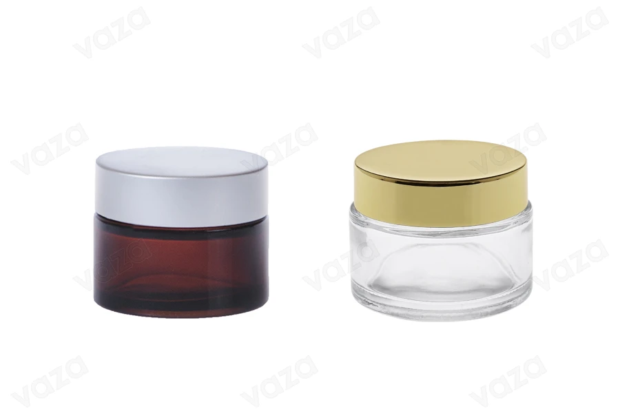 Pot pour crème en verre 50ml en différentes couleurs - sans couvercle-photo_groupe