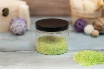 Βάζο για άλατα μπάνιου 500 ml πλαστικό (PET) διάφανο με μαύρο καπάκι 100x83 mm Βάζο για άλατα μπάνιου 500 ml πλαστικό (PET) διάφανο με μαύρο καπάκι 100x83 mm
