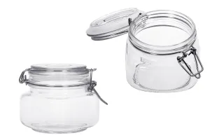 500ml glass jar with rubber seal and stainless wire-1