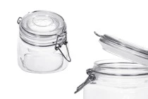 Βάζο γυάλινο 500 ml με σύρμα και λάστιχο Βάζο γυάλινο 500 ml με σύρμα και λάστιχο