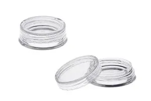 Petit pot en acrylique de 3ml transparent avec couvercle - 12 pcs-1