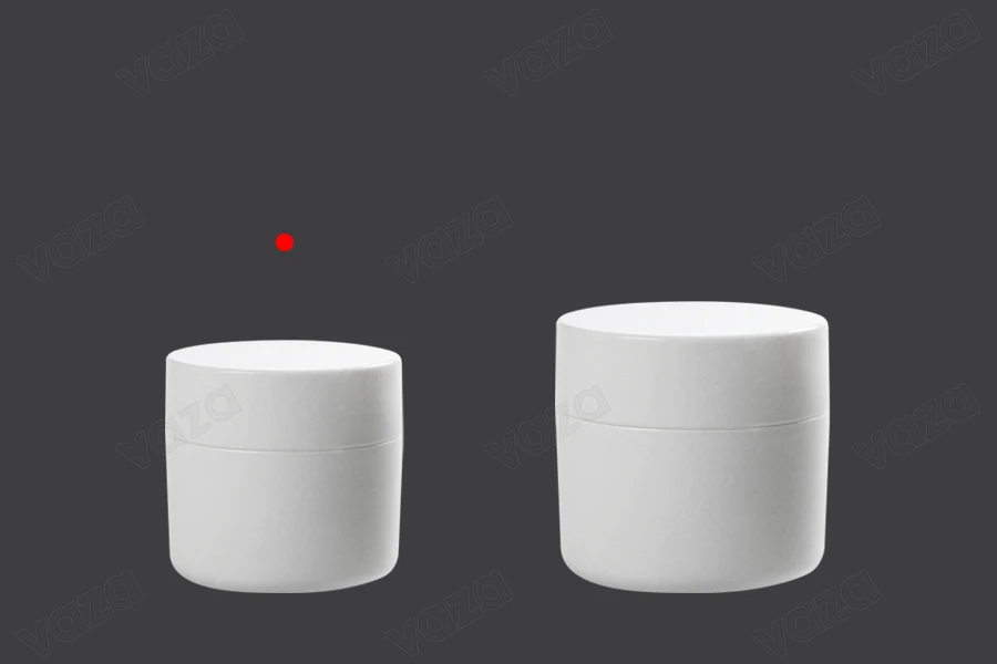 Pot en plastique à double fond de 30ml avec couvercle et joint - 12 pcs Pot en plastique à double fond de 30ml avec couvercle et joint - 12 pcs-photo_groupe