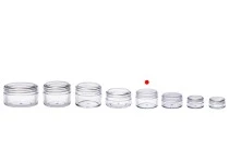 Βάζο ακρυλικό 15 ml με καπάκι - 12 τμχ
