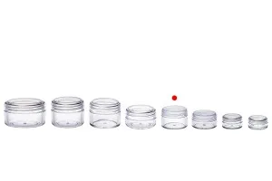 Pot en acrylique de 15ml avec couvercle - 12 pcs-3