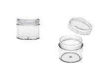 Acrylglas 20ml transparent mit Deckel - 12 Stück