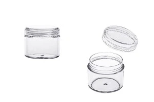Acrylglas 20ml transparent mit Deckel - 12 Stück-1
