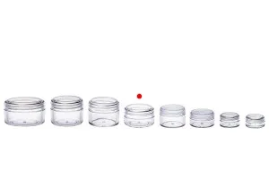 Pot en acrylique de 20ml avec couvercle - 12 pcs-3