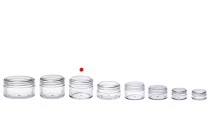 Βαζάκι ακρυλικό διαφανές 25 ml με καπάκι - 12 τμχ Βαζάκι ακρυλικό διαφανές 25 ml με καπάκι - 12 τμχ