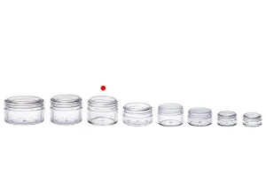 Pot en acrylique de 25ml avec couvercle - 12 pcs-3