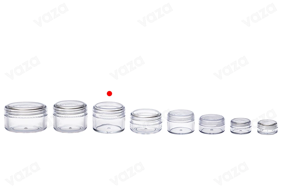 Βαζάκι ακρυλικό διαφανές 25 ml με καπάκι - 12 τμχ Βαζάκι ακρυλικό διαφανές 25 ml με καπάκι - 12 τμχ-εικόνα_σύνθεση