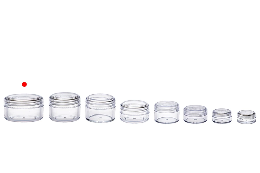 Βάζο ακρυλικό 50 ml με καπάκι - 12 τμχ