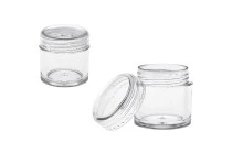 Βαζάκι 7 ml διάφανο, πλαστικό σωληνωτό 27x28 mm - 50 τμχ