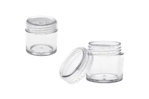 Petit pot en plastique transparent de 7ml en forme de tube 27x28 mm - 50 pcs-1
