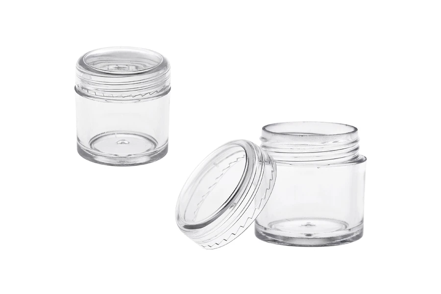 Βαζάκι 7 ml διάφανο, πλαστικό σωληνωτό 27x28 mm - 50 τμχ