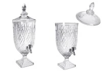 Γυάλα 5000 ml με βρυσάκι και καπάκι, κυλινδρική με τετράγωνη βάση Γυάλα 5000 ml με βρυσάκι και καπάκι, κυλινδρική με τετράγωνη βάση