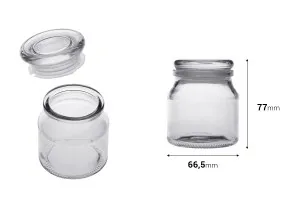 Γυάλινο βαζάκι 100 ml με γυάλινο καπάκι και αεροστεγές κλείσιμο-2