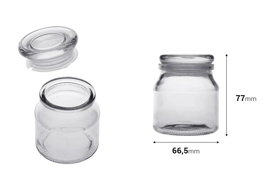 Γυάλινο βαζάκι 100 ml με γυάλινο καπάκι και αεροστεγές κλείσιμο Γυάλινο βαζάκι 100 ml με γυάλινο καπάκι και αεροστεγές κλείσιμο