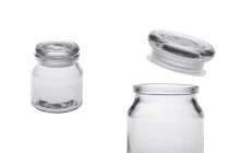 Γυάλινο βαζάκι 100 ml με γυάλινο καπάκι και αεροστεγές κλείσιμο Γυάλινο βαζάκι 100 ml με γυάλινο καπάκι και αεροστεγές κλείσιμο