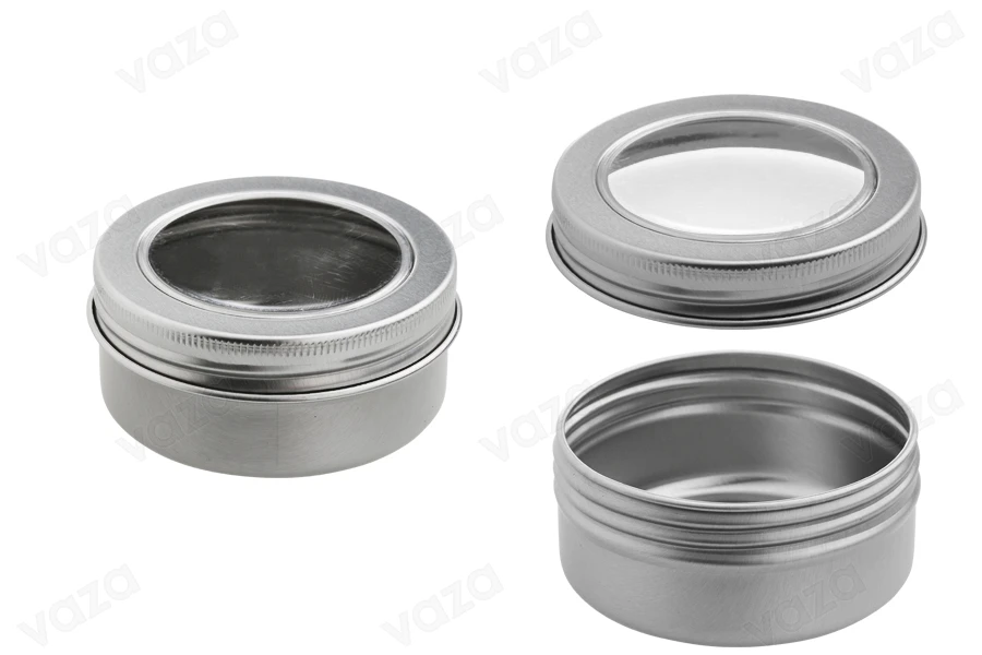 Alu Cremedose 50ml mit Sichtfenster -12 Stücke-produktbild