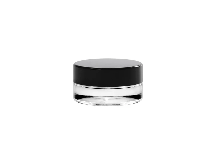 5ml Glas, transparent mit Deckel und Innendichtung