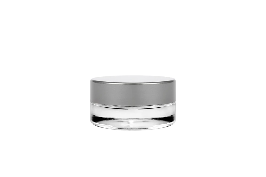 5ml Glas, transparent mit Deckel und Innendichtung