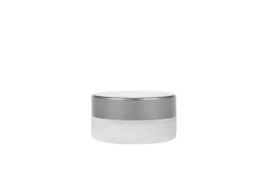 5ml forsted glass cream jar with cap and EPE liner inserted in the cap-6