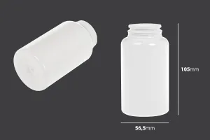 PET-Kunststoffdose 200ml in weißer Farbe für Pillen und Kapseln-2