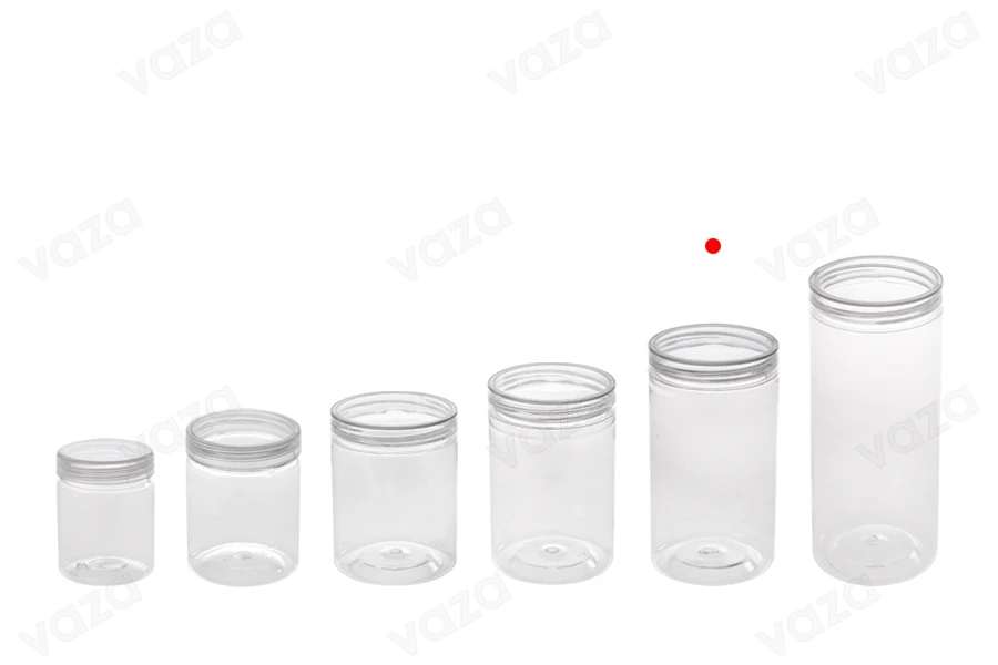 Transparente Pet Dose 320ml 65x120 mm mit Deckel- 12 Stücke Transparente Pet Dose 320ml 65x120 mm mit Deckel- 12 Stücke-bildgruppe