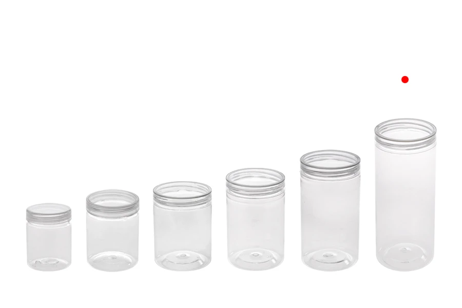 Βαζάκι 410 ml πλαστικό (PET) 65x150 mm διάφανο με καπάκι - 6 τμχ Βαζάκι 410 ml πλαστικό (PET) 65x150 mm διάφανο με καπάκι - 6 τμχ