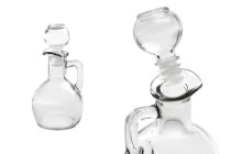 Γυάλινο κανατάκι 170 ml με χερούλι και γυάλινο πώμα