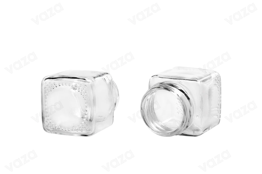 Βαζάκι 50 ml τετράγωνο 56x45 mm γυάλινο χωρίς καπάκι Βαζάκι 50 ml τετράγωνο 56x45 mm γυάλινο χωρίς καπάκι-εικόνα_διαστάσεις