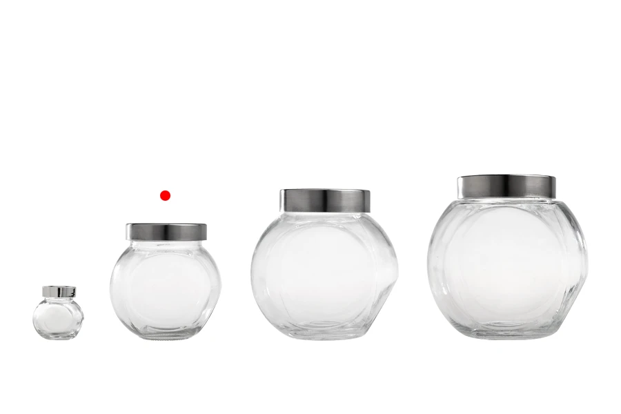 600ml tilted glass jar with a transparent silver plastic cap. The jar stands upright or tilted 600ml tilted glass jar with a transparent silver plastic cap. The jar stands upright or tilted