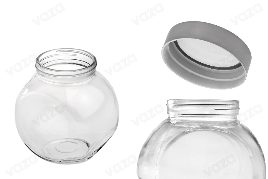 Βάζο 1600 ml γυάλινο που πλαγιάζει με δύο βάσεις και ασημί-διάφανο, πλαστικό καπάκι Βάζο 1600 ml γυάλινο που πλαγιάζει με δύο βάσεις και ασημί-διάφανο, πλαστικό καπάκι-εικόνα_διαστάσεις