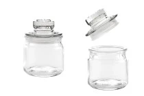 Barattolo in vetro da 150 ml con tappo e chiusura ermetica 70x100 mm Barattolo in vetro da 150 ml con tappo e chiusura ermetica 70x100 mm