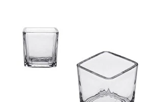 Deko Glas für Kerzen viereckig 54x54 mm-1