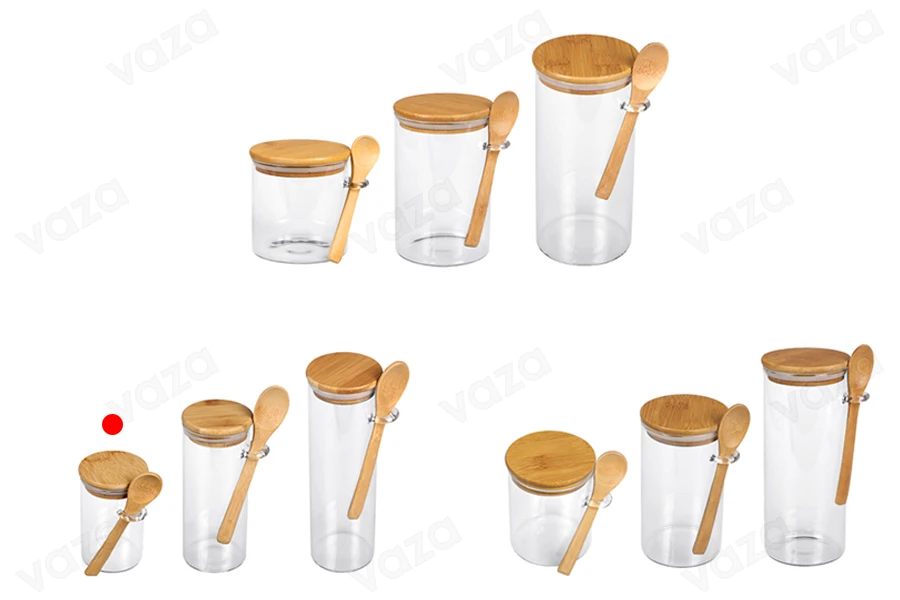 Βάζο 250 ml γυάλινο, στρογγυλό 65x100 mm με κουταλάκι και ξύλινο καπάκι Βάζο 250 ml γυάλινο, στρογγυλό 65x100 mm με κουταλάκι και ξύλινο καπάκι-εικόνα_σύνθεση