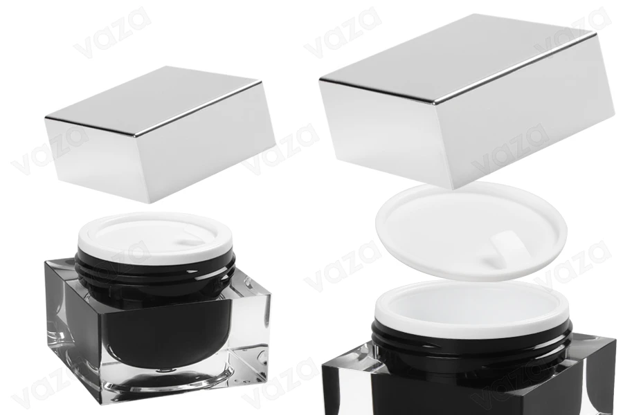 Βάζο πολυτελείας 30 ml για κρέμα, ακρυλικό με καπάκι, πλαστικό παρέμβυσμα στο βάζο και εσωτερικό στο καπάκι Βάζο πολυτελείας 30 ml για κρέμα, ακρυλικό με καπάκι, πλαστικό παρέμβυσμα στο βάζο και εσωτερικό στο καπάκι-εικόνα_σύνθεση