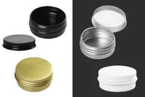 10ml aluminum jar with EPE liner inserted in the cap, available in many colors and in a package with 12 pcs-2