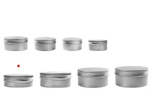 100ml aluminum jar with EPE liner inserted in the cap - available in a package with 12 pcs-3