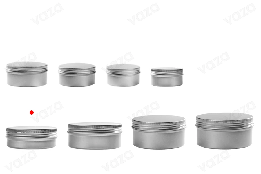 Petit pot en aluminium de 100ml avec joint intérieur sur le couvercle - 12 pcs Petit pot en aluminium de 100ml avec joint intérieur sur le couvercle - 12 pcs-εικόνα_σύνθεση