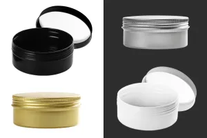 Petit pot en aluminium de 250ml avec joint intérieur sur le couvercle - 12 pcs-2