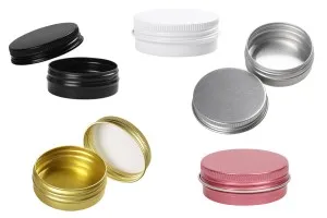 Petit pot en aluminium de 30ml avec joint intérieur sur le couvercle en différentes couleurs - 12 pcs-1