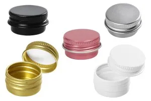 Pot en aluminium 5 ml avec joint intérieur sur le couvercle en différentes couleurs - 12 pcs-2