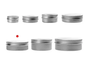 150ml aluminum tin jar with clear top screw lid - available in a package with 12 pcs-8