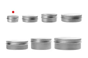 15ml aluminum tin jar with clear top screw lid - available in a package with 15 pcs-7