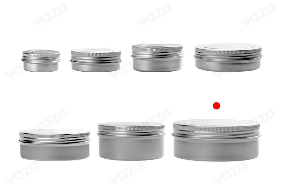 Vasetto in alluminio da 250 ml con finestra sul tappo - 12 pz Vasetto in alluminio da 250 ml con finestra sul tappo - 12 pz-gruppo_immagini